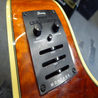 <p>Very playable hybrid guitar with both acoustic and electric pickups.</p><p>Condition: The built-in tuner doesn't work (we can throw a free clip-on headstock tuner in), and a few tiny marks, otherwise excellent.</p>