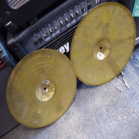 14" hihats in fair condition.