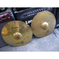 14" hihats in fair condition.