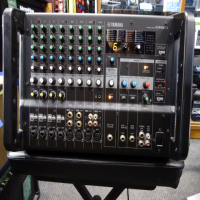 <p>Professional-grade powered mixer.</p><p>2 x 500w RMS at 4 Ohms, 2 X 370w at 8 Ohms.</p><p>8 microphone inputs, the first four being 'combi' sockets (XLR or jack input)</p><p>First four channels have Yamaha's proprietary 'one knob' compression feature, High-pass filter and Mic/Line switching.</p><p>The fourth channel also offers a Hi Z input, ideal for connecting guitars directly.</p><p>Channels 5 to 8 can also be used for stereo sources (L+R jack inputs on two channels, RCA phono inputs on two channels, Stereo minijack option on the last channel).</p><p>Built-in SPX effects with adjustable parameter.</p><br /><p></p><p></p><p></p>
