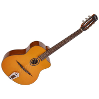 Decent Maccaferri style gypsy jazz guitar at an affordable price.